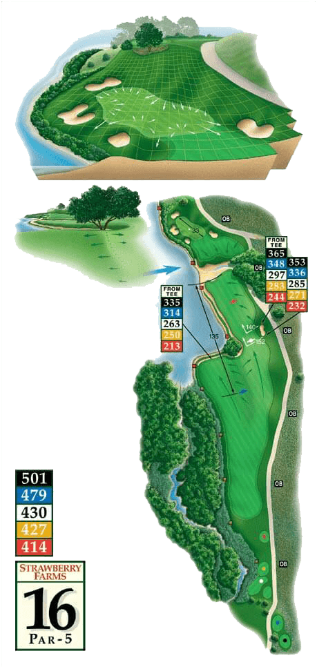 Golf courses - Hole 16