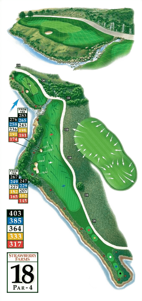 Golf courses - Hole 18