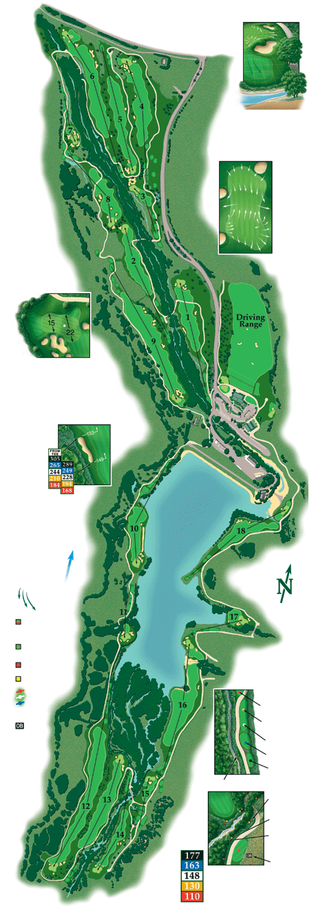 Strawberry Farms Golf Club Course Map